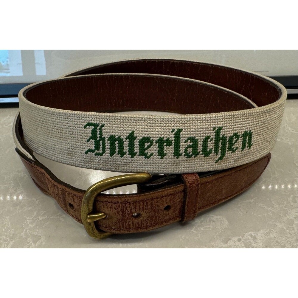 Interlachen Country Club -  Smathers & Branson Needlepoint Belt - Men's Size 40